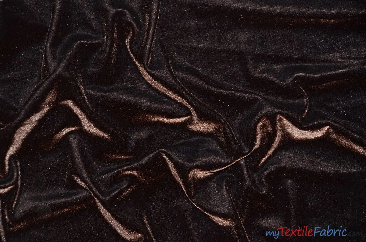 Soft and Plush Stretch Velvet Fabric | Stretch Velvet Spandex | 58" Wide | Spandex Velour for Apparel, Costume, Cosplay, Drapes |