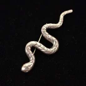 SOLD Vintage Sterling Silver Snake Brooch, Southwestern Pin