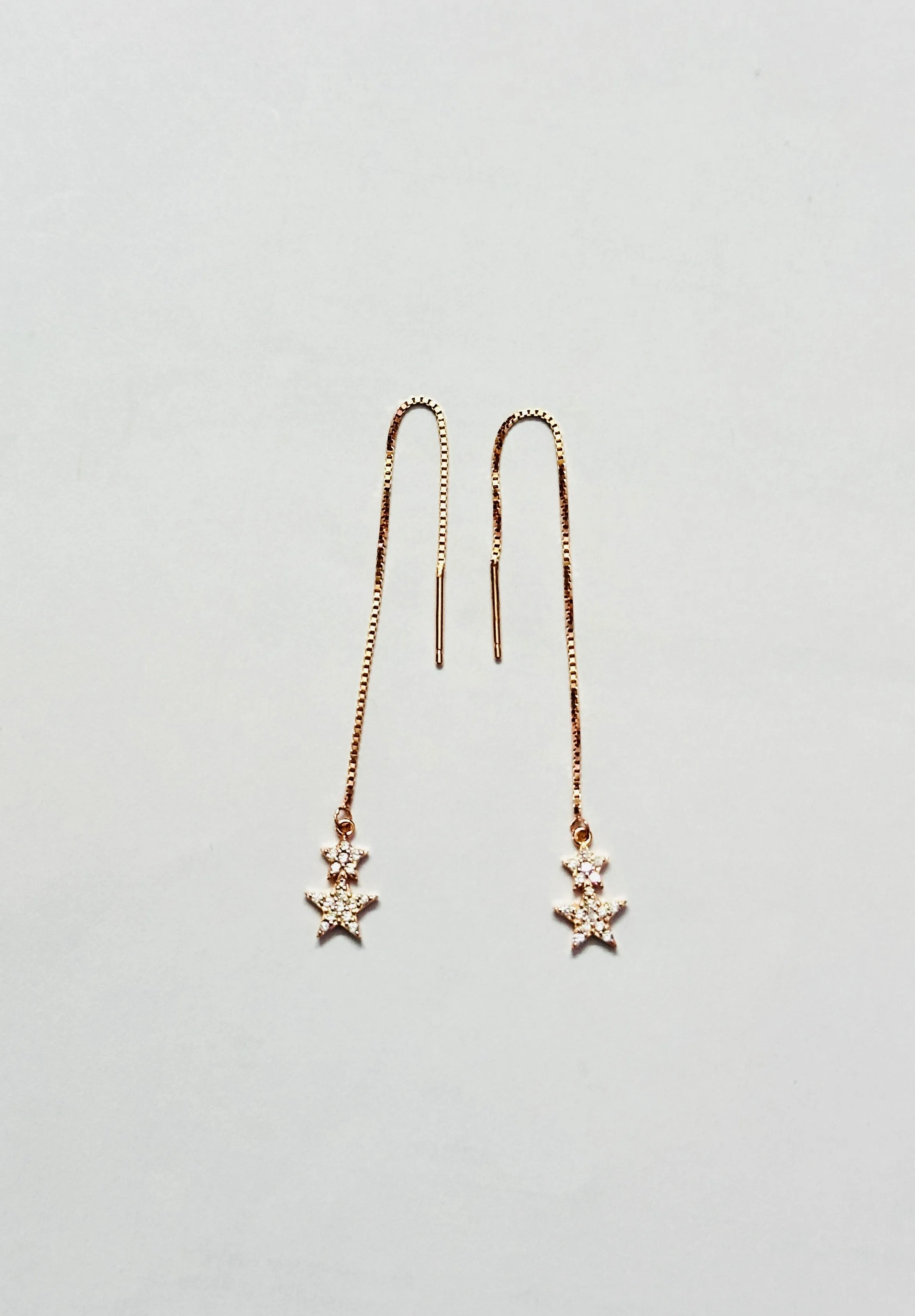 Star 18k Rosegold 925 Silver Sui Dhaga Earrings