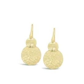 Venus Brushed Gold earring drops