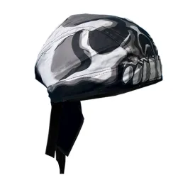 White Skull Pre-Tied Zandana - Bandana